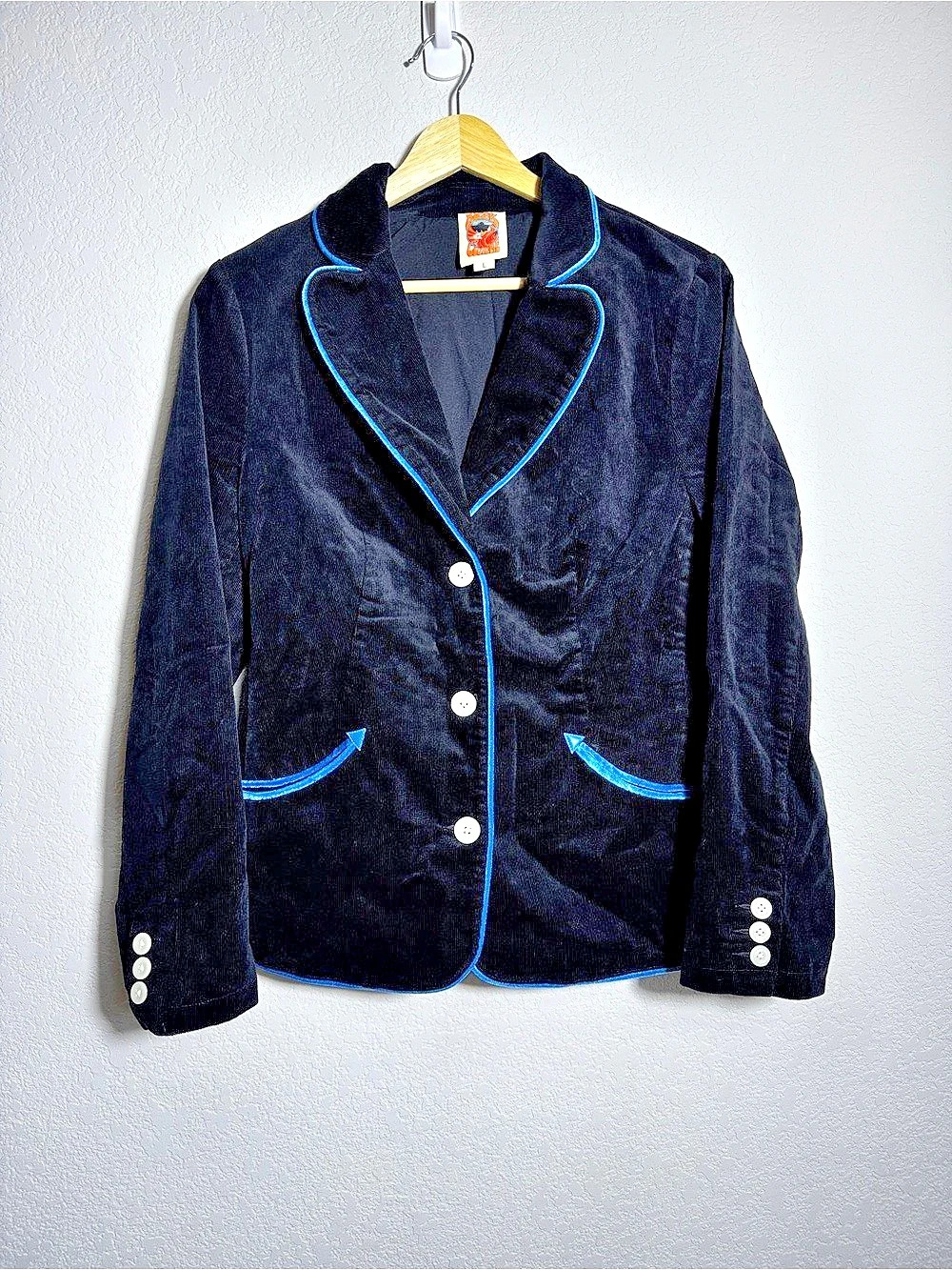 Classic Rock Couture Black Wild Child Corduroy Blazer Large